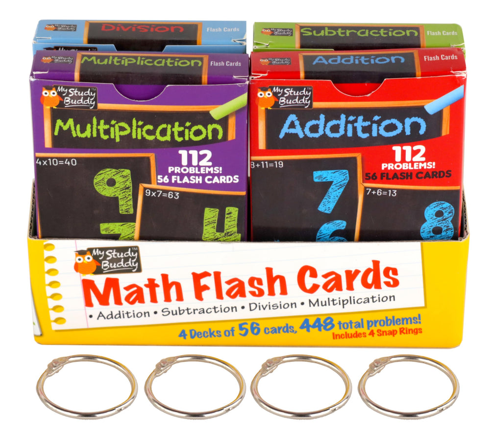 Regal Games flash cards feature big bold numbers for easy reading.