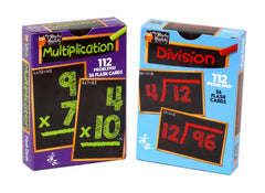 Regal Games math flash cards front cover showing multiplication and division concepts for practice.