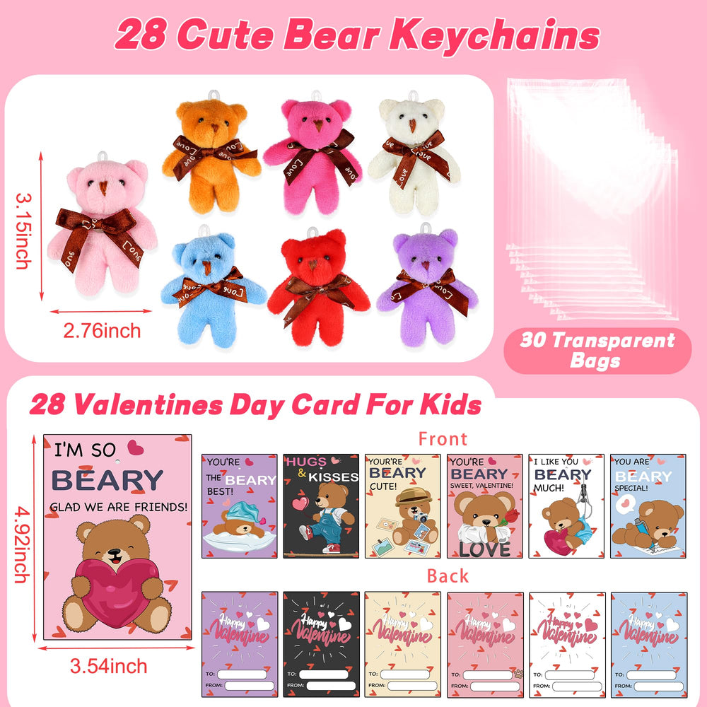 REGTEB bear-themed valentines cards with To/From fields for personalization.