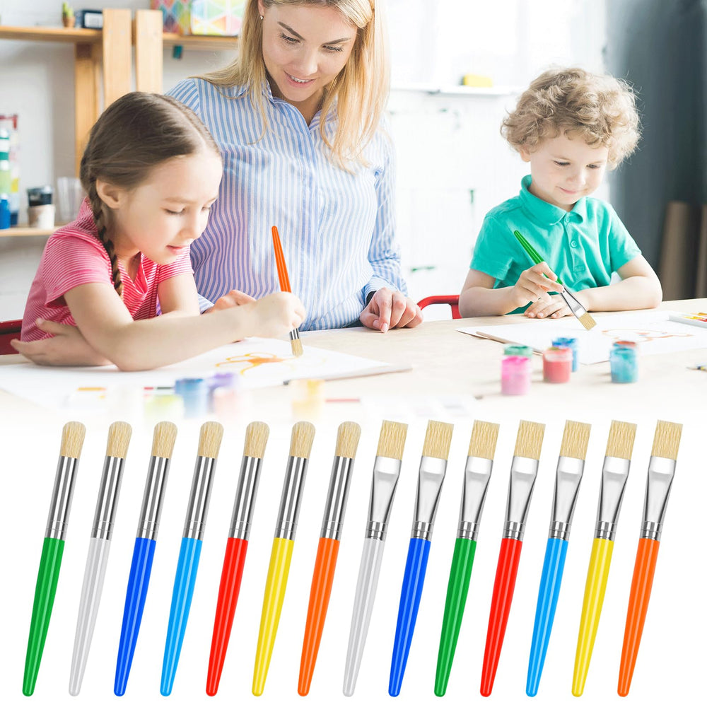 REGUICORP 14-pcs-kids-paint-brush-set ready for classrooms, parties, and home projects.