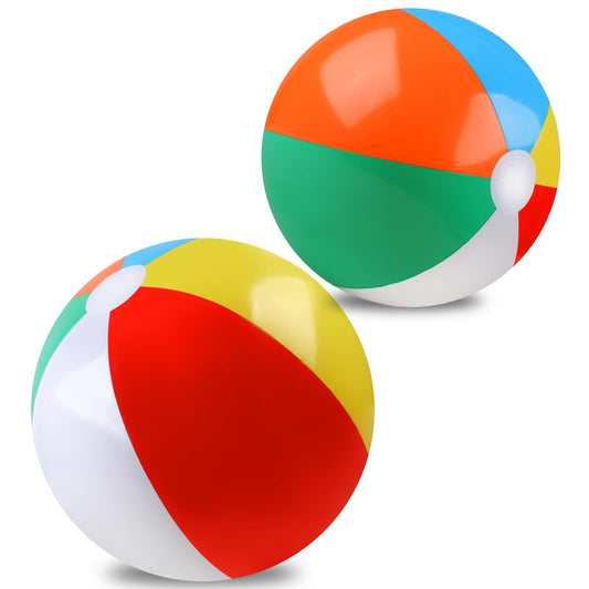 REGUICORP beach ball front view, bright rainbow colors for outdoor play