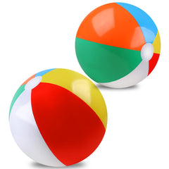 REGUICORP beach ball front view, bright rainbow colors for outdoor play