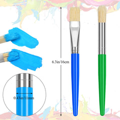 REGUICORP flat kids paint brush for broad strokes in crafts and drawings.