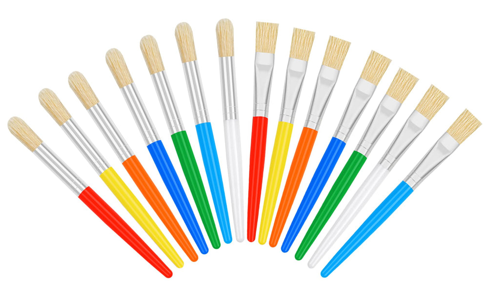 REGUICORP round kids paint brush ideal for precise lines in children's artwork.