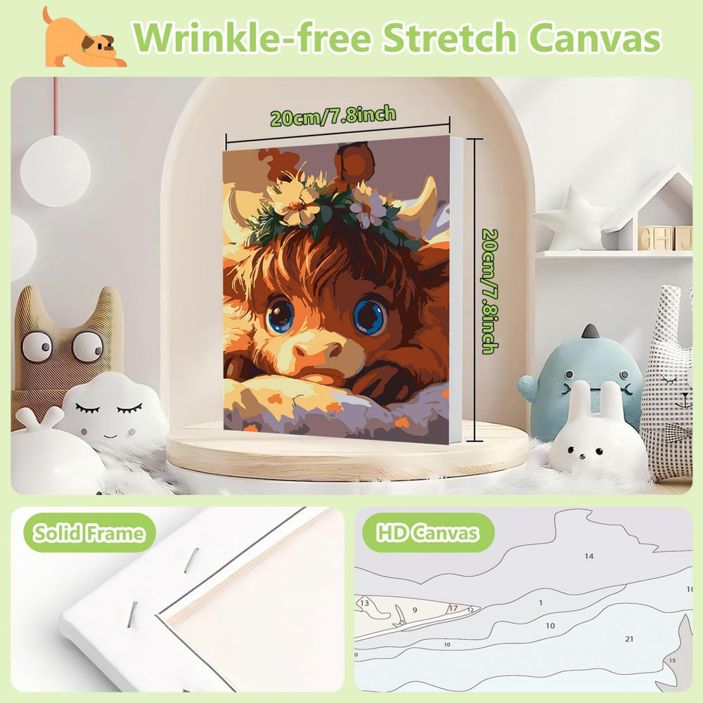 Close-up of Reivworl HD color canvas with clear numbered regions