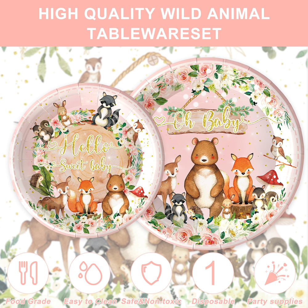 Rejoice Bunny Woodland napkins add charm and simplify cleanups at parties.