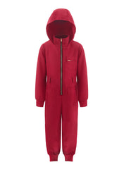 ReliBeauty red jumpsuit kids back view, crisp silhouette for Halloween photos.