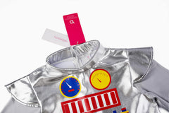 ReliBeauty robot costume hat completes the futuristic look for parties.