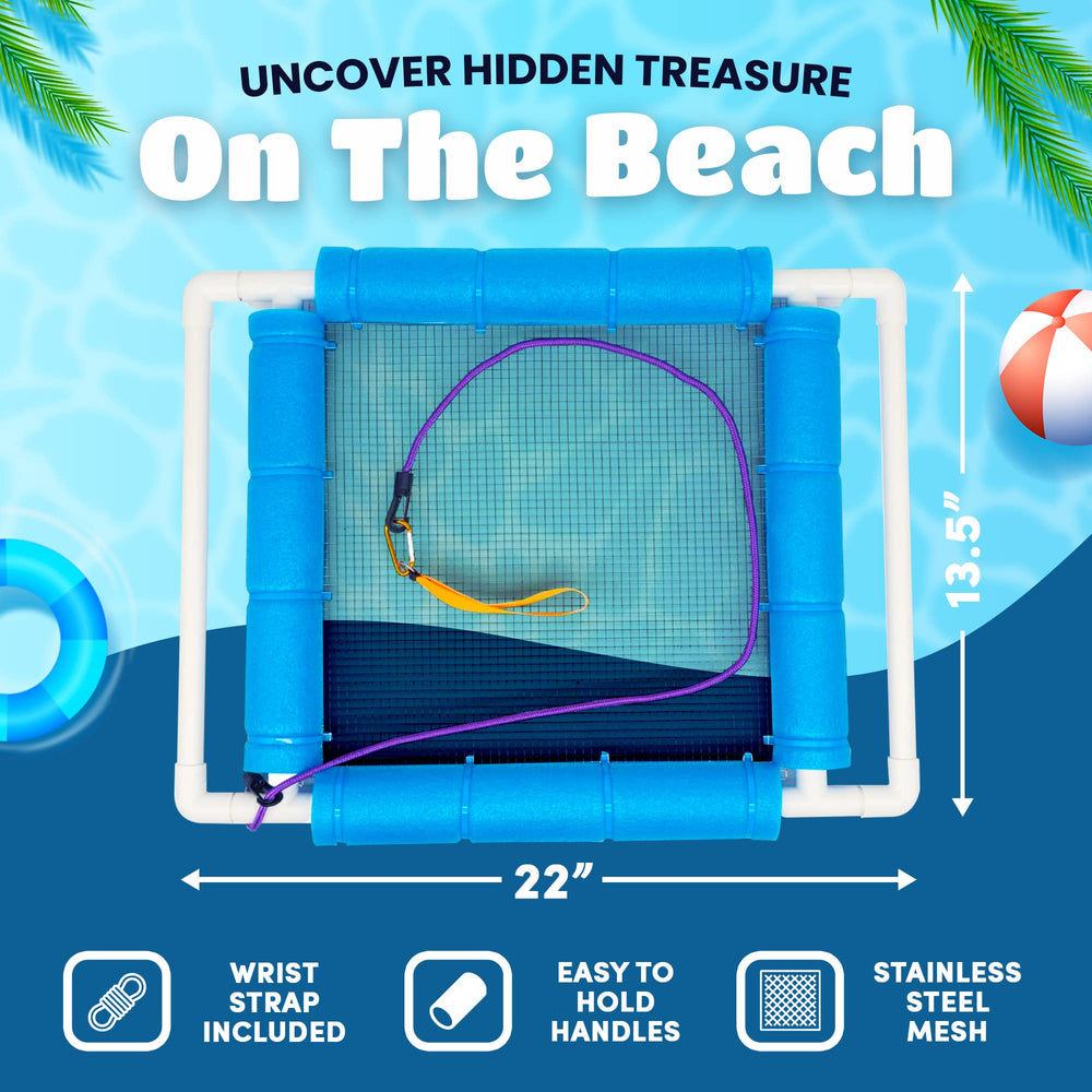 RELODECOR Beachcombing Shark Tooth Sifter wrist strap keeps your treasure search secure.