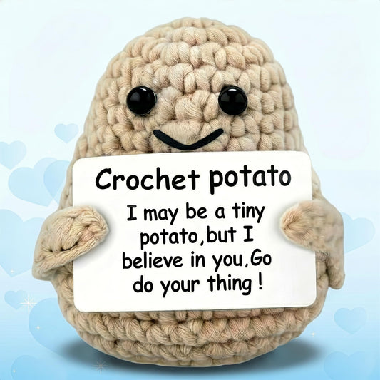 Reluen crochet potato plush adds cozy desk decor for your workspace.
