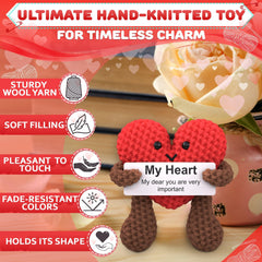 Reluen Heart Plush crochet detail demonstrating handmade charm and softness