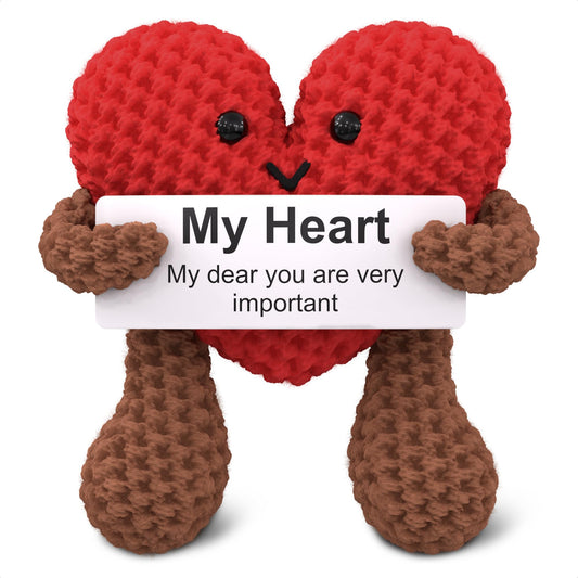 Reluen Heart Plush front view showing cozy knit texture for daily comfort
