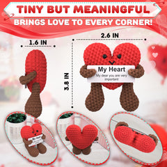 Reluen Heart Plush side view highlighting compact size for purses