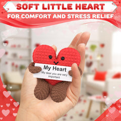 Reluen Heart Plush size 3.8x2.6 inches perfect for pockets and bags