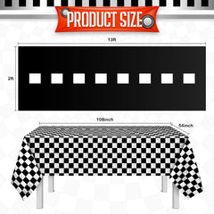 Remagr checkered tablecloth adds classic checkerboard style to tables.