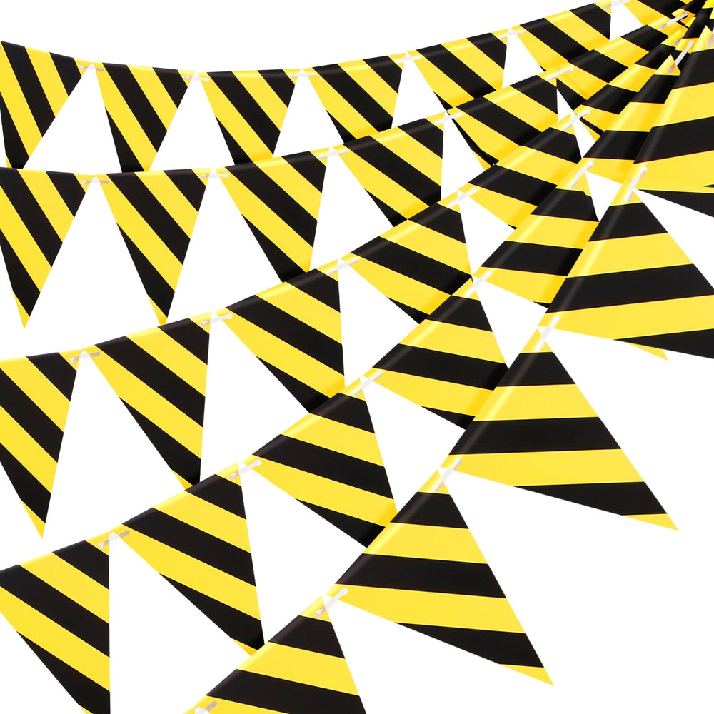 Remagr construction banner 9.8 feet with 12 pennants for vibrant party decor.