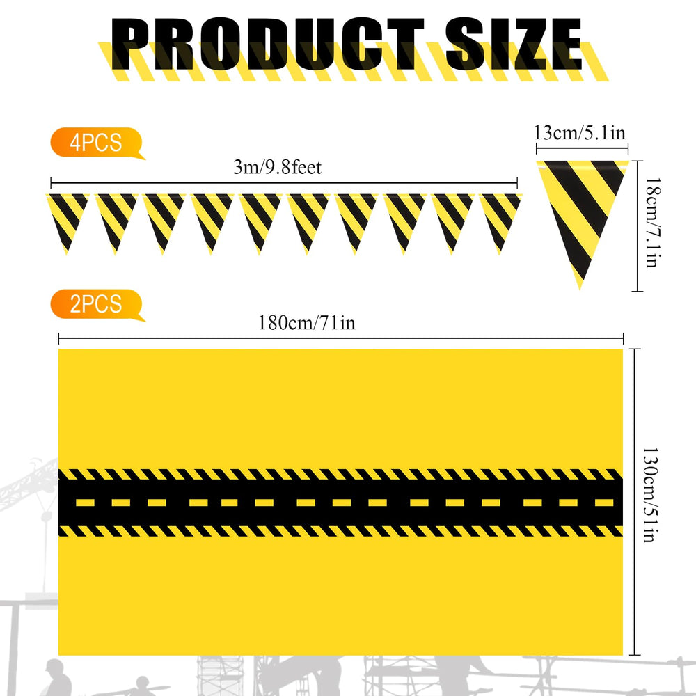 Remagr construction tablecloth close-up shows thick plastic and easy wipe-clean surface.