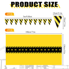 Remagr construction tablecloth close-up shows thick plastic and easy wipe-clean surface.
