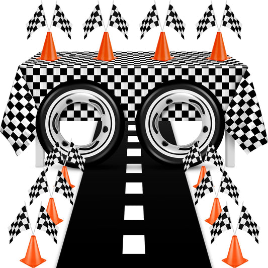 Remagr race car flags brighten party decor and photo backdrops.