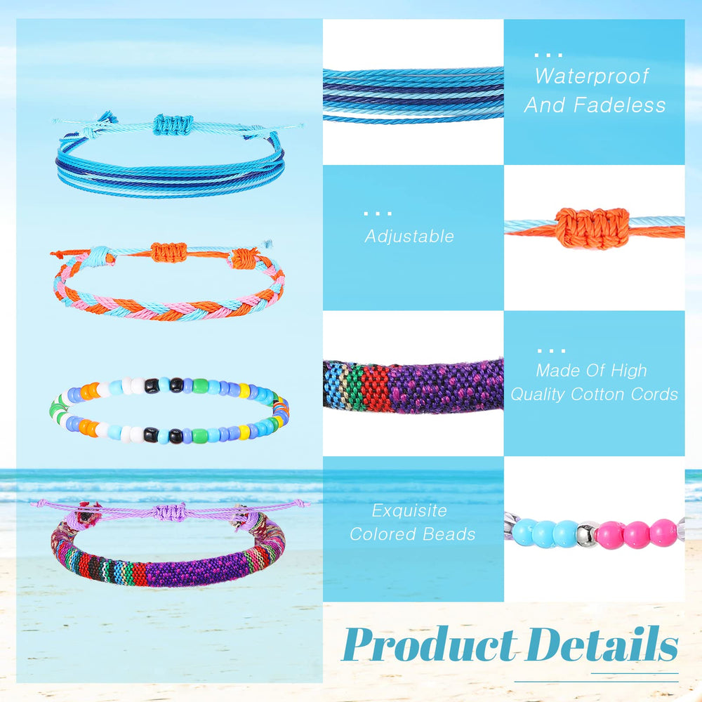 Remerry adjustable woven bracelets on the wrist demonstrating versatile fit for all sizes