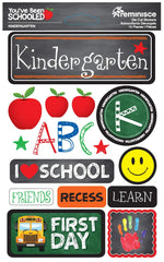 Reminisce Been Schooled Kindergarten 3D stickers boost classroom creativity and student engagement.