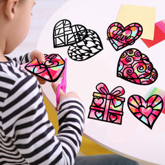 Renbuzhu finished suncatchers display adding festive Valentine charm.