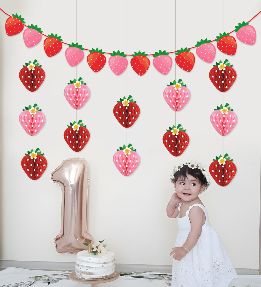 Renbuzhu strawberry baby shower wedding decor versatility