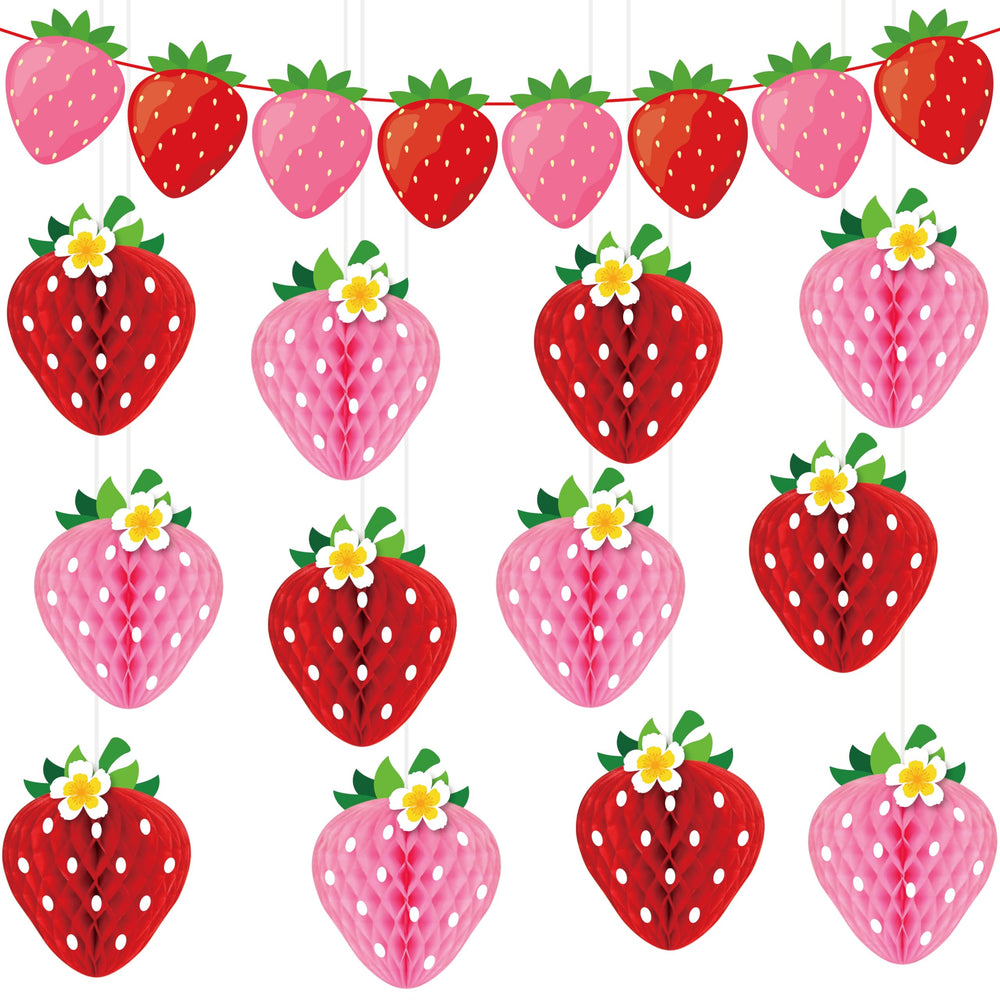 Renbuzhu strawberry honeycomb ball bright table centerpiece