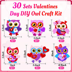 Renbuzhu Valentines Owl Crafts Kit instruction sheet highlighted for easy step-by-step guidance.