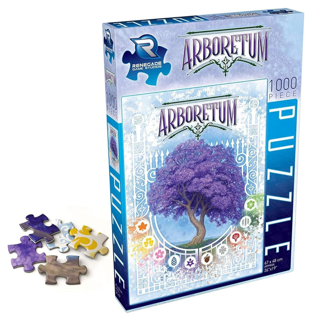 Renegade Arboretum puzzle jacaranda blossoms, ideal for focused family puzzle time.