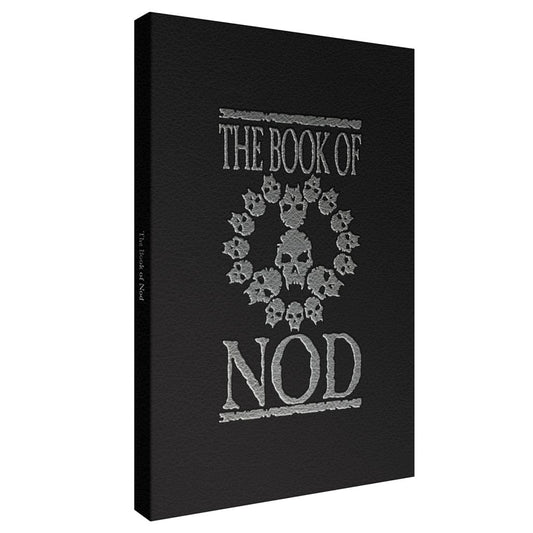 Renegade Book of Nod leatherbound cover with silver foil, premium prop for sessions.