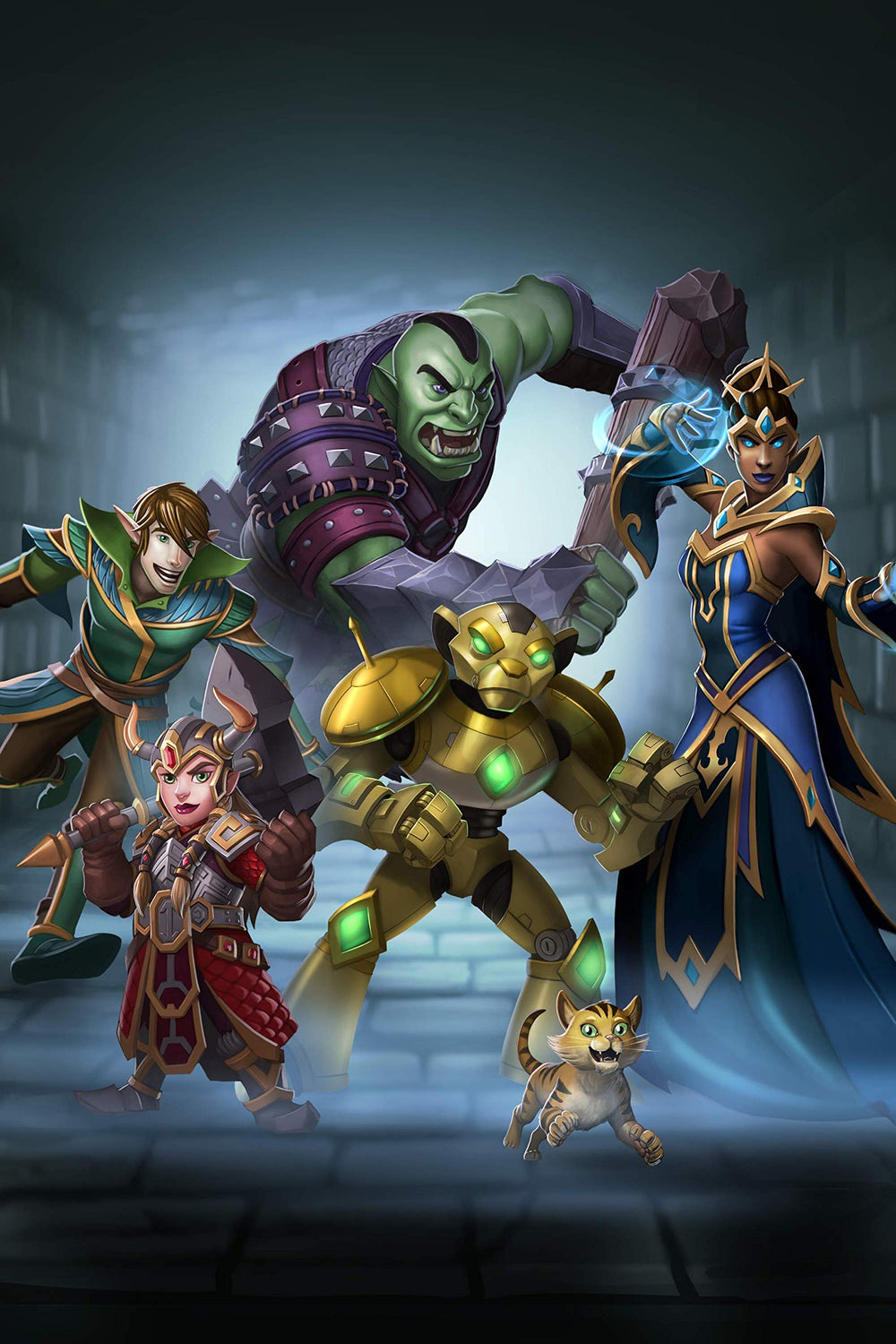 Renegade Clank Adventuring Party: Orc Garignar starting deck powers brute-force clashes.