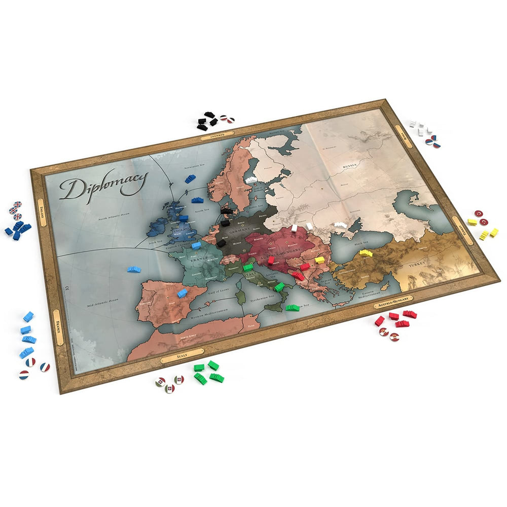 Renegade Game Studios Renegade Diplomacy box cover captures 20th-century intrigue.