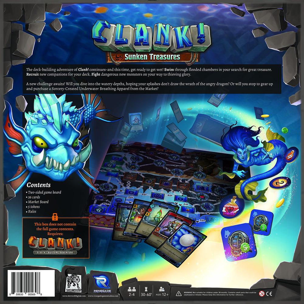 Renegade Game Studios tokens showcase environmental challenges and treasure-hunting incentives.
