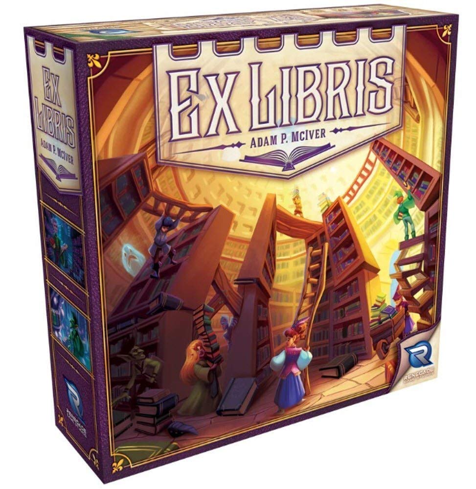 Renegade Game Studios Ex Libris town board, ideal for strategic library building sessions.