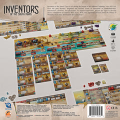 Renegade Game Studios Inventors of the South Tigris device cards on the House of Wisdom table.