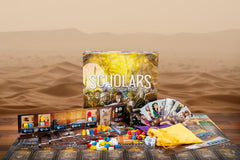 The Scholars of the South Tigris game board highlights engine-building decisions.