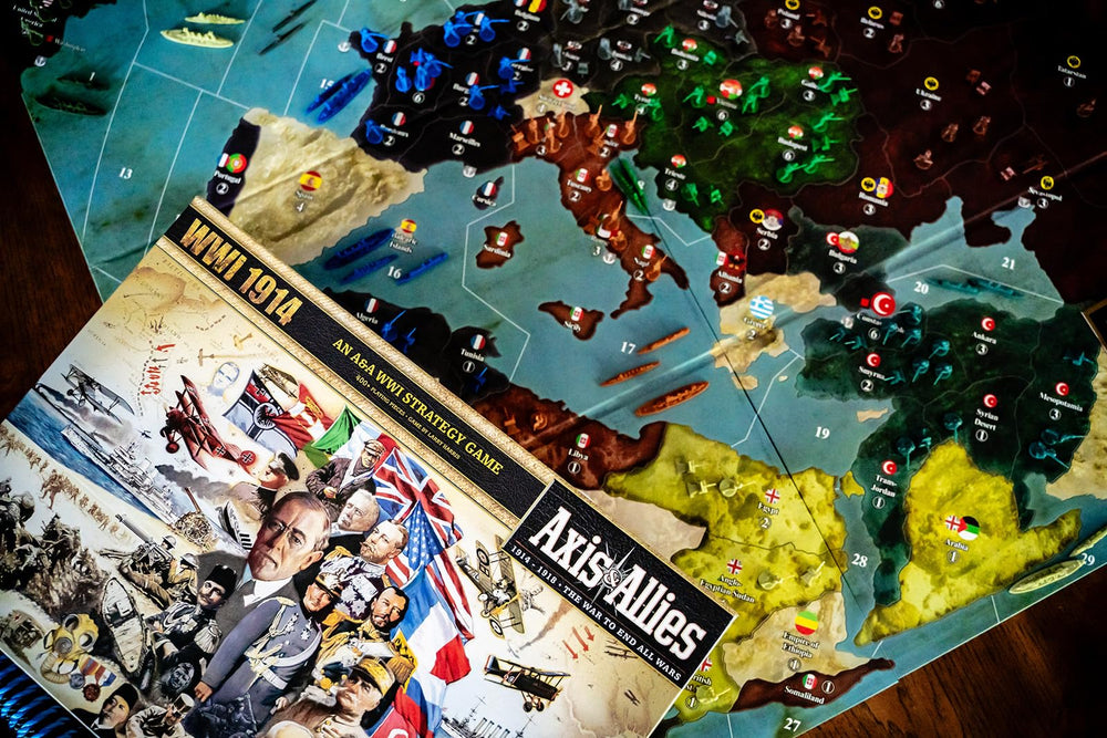 Renegade Game Studios Axis & Allies WWI chips for resource management planning.
