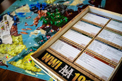 Renegade Game Studios Axis & Allies WWI oversized board provides expansive play area.