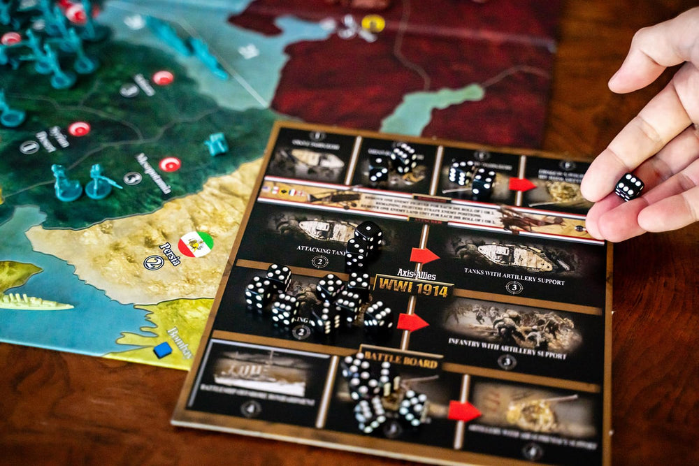 Renegade Game Studios Axis & Allies WWI supports 2-8 players for group battles.