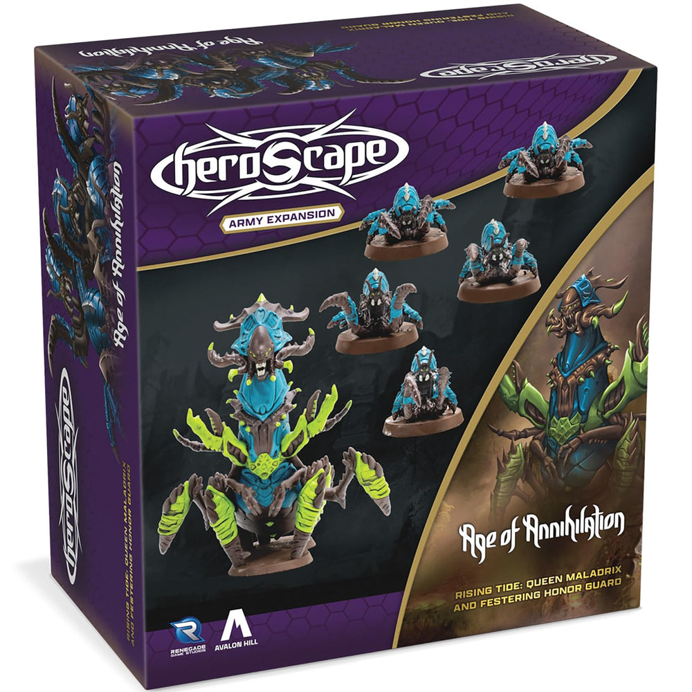 Renegade Game Studios Heroscape Rising Tide Queen Maladrix miniature ready for strategic battles