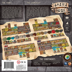 Renegade Games Skara Brae village cards draft highlighting strategic planning and card-driven actions