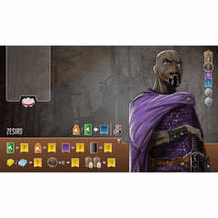 Player board from Works of Wonder shows influence and progress tracking.