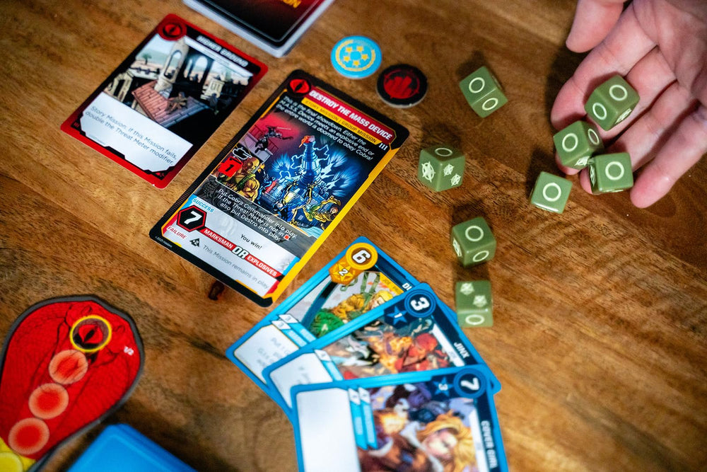 Renegade GI Joe solo mode play layout demonstrating flexible single-player challenges