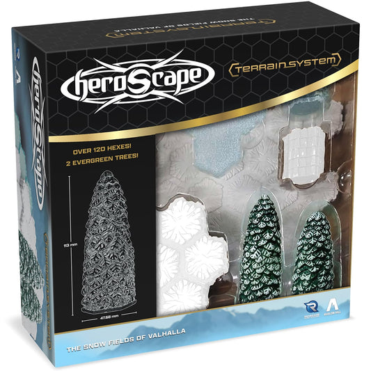 Renegade Heroscape Snow Fields tiles illuminate wintry battlefield terrain for dynamic battles.