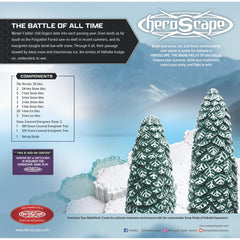 Renegade Heroscape snow-covered evergreen trees provide strategic cover and atmospheric scenery.