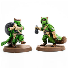 Renegade Heroscape Tanuki Tricksters figures in dynamic poses for chaotic moves.