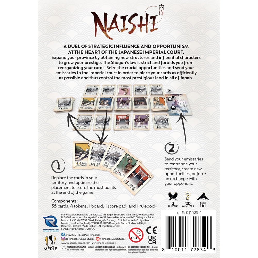 Renegade Naishi ninja and ronin characters in play area.