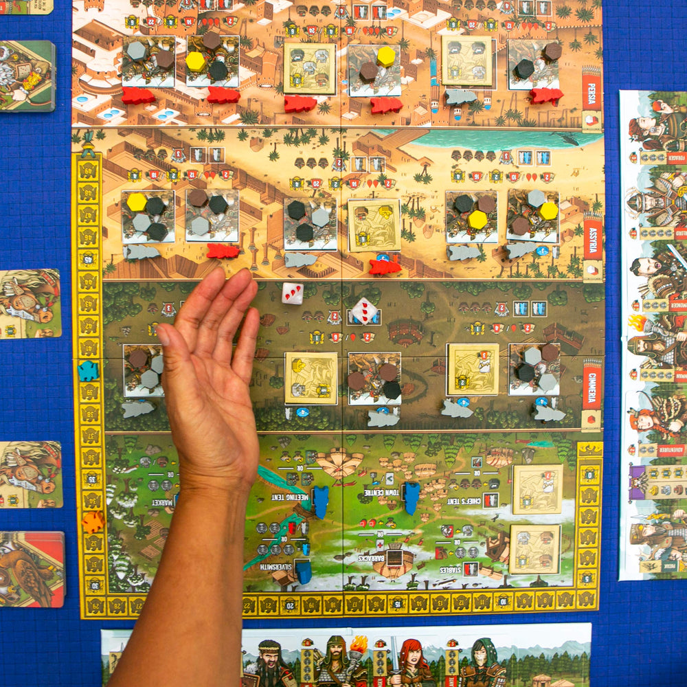 Renegade Raiders of Scythia explores a 1–4 player setup in about 60 minutes.