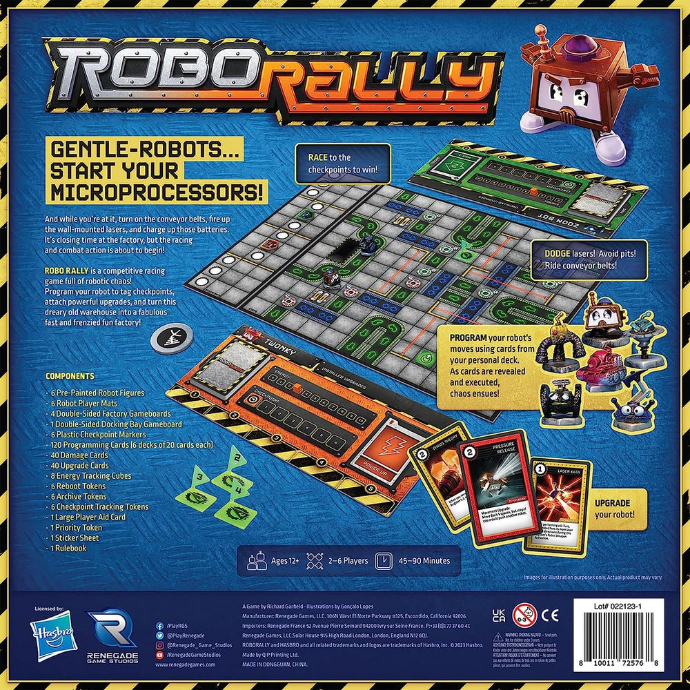 Renegade Robo Rally factory gameboard showing chaotic race arena.